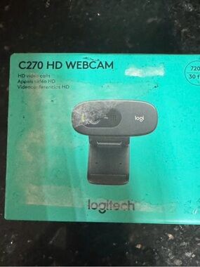 Logitech C270 HD Webcam - Black and Gray